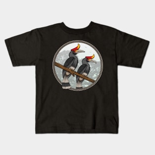 hornbill beautiful bird Kids T-Shirt